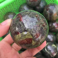 cristallo di quarzo gemma di diaspro sanguigno sfera guarigione drago Pietre naturali palla lucido minerali per la decorazione domestica