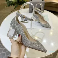 Hot Sale-2019 Nowy Design Women Shoes High Heels Gold Silver Heels Lady Wedding Heels Shoes Bride Dress Buty