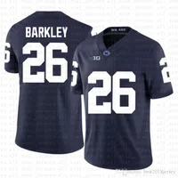 Penn State Nittany Lion 26 Saquon Barkley American Football Jersey 10 Tom Brady 97 Nick Bosa Jerseys Blue 2021