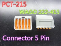 30PCS /ロットPCT-215 PCT215 WAGO 222-415ユニバーサルコンパクトワイヤーワイヤー5ピンコネクタコンダクタ端子ブロックLEVE