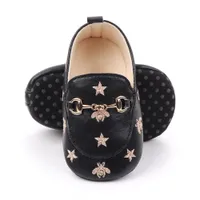 Baby Boy Shoes на 0-18 м с пчелами звезды новорожденных детские повседневные туфли малыша младенческие мокасины обувь хлопок мягкие подошвы детские мокасины