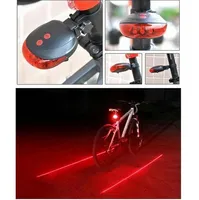 홈 스포츠 아웃 도어 사이클링 자전거 액세서리 자전거 라이트 제품 세부 사항 자전거 사이클링 조명 방수 5 LED 2 레이저 3 모드 B