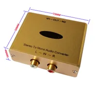 Freeshipping stéréo convertisseur audio mono avec sortie stéréo isolation / adaptateur Mono Salut-Fi Audio Mixer