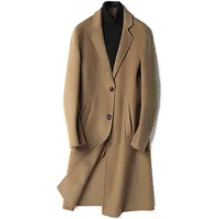 Sonbahar Kış Ceket Erkekler Çift taraflı Yün Coat Erkekler Streetwear WINDBREAKER Yün Coat Erkek Ceket ve Coats 4497 ​​MY1966