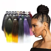 20 Inch 5 compressas quentes de venda tranças Ombre Cores Jumbo cabelo trançado Weaving Synthetic Fácil tranças # 1B