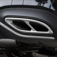 Auto staart throat uitlaatpijp frame decoratie stickers trim voor MERCEDES BENZ A klasse A180 200 2019 roestvrijstalen styling