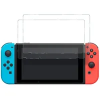 Premium Tempered Glass Skärmskydd Fördödad Skyddsfilm för Nintendo Switch OLED och Switch Lite Inga detaljhandelspaket