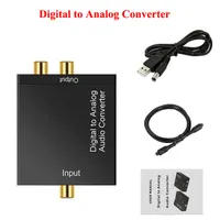Dijital Analog Audio Converter 3.5mm JACK 2 * RCA Amplifikatör Dekoder Optik Fiber Koaksiyel Sinyal Analog DAC SPDIF Stereo