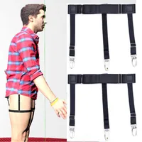 Men&#039;s Shirt Stays Garters Holder Suspenders Non-Slip Wrinkle Bandage Unisex Buckle-Free Elastic Adjustable Suspenders for Christmas gift