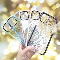 Diamond Case för iPhone 11 Pro XR XS Max Soft TPU ShockoProof Cover Protector Crystal Bling Glitter Gummi Väska till Samsung S10 Plus Not10 9
