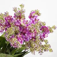 Искусственные сиреневые цветы красивые шелковые флорены искусственные для дома свадьба DIY украшения поддельных рук цветок расположение венок