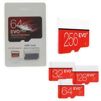15pcs Vendidos 128GB 64GB 32GB EVO Pro Plus microSDXC Micro SD Jogo de armazenamento e outros UHS-I dispositivo de armazenamento Cartão de memória móvel Class10