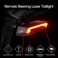 Laser Bike Taillight USB Recarregável LED Ciclismo Luz traseira Lâmpada de Luz Montagem Red Turn Signals Lantern Para Acessórios Luz de Bicicleta