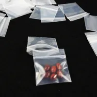 Mini Atacado de plástico sacos de embalagem, mais grosso transparente jóias Package Satchel Zip Bag, Armazenamento Herb Tobacco Zipper fechamento bolso reutilizável