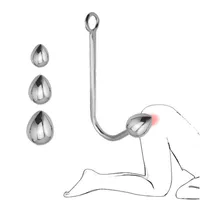 Nuevo Reemplazable 3 Tamaño Bolas Elija Metal Anal Gancho Butt Plug Beads Dilator Alluminum Aleación Juguete Sexual Para Hombres Mujeres Adultos Juego Y190714