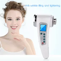 4 en 1 Beauty instrumento ultrasónico Massager de la cara de color de luz LED de la piel facial Terapia de Ultrasonido de fotones Cuidado instrumento de la belleza