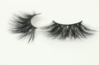20 Style 5D Mink Eyelashes Handmade 25MM Full Strip Eyelash Thick Mink False Lashes With Sparkly Rectangle Boxes