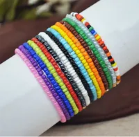 Color mix and match rice Bead Bracelet exaggerated multi-layer elastic rope Beaded Bracelet 5 combination Bracelets