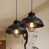 Vintage Retro Pendant Lights Black Hanglamp Kerosine Hanglamp Loft Cage Keuken Armatuur Huisverlichting Lichtarmaturen