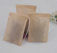 8*10cm Unbleached Tea Filters Teabags Wood Pulp Filter Paper Single Drawstring Tea Bag Home Office Tea Tool
