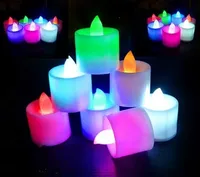 متعدد الألوان ضوء شمعة الالكترونية LED محاكاة ضوء شمعة عيد ميلاد زفاف عديمة اللهب وميض شمعة البلاستيك الديكور المنزلي EEA1693