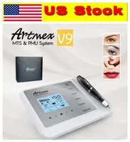 Azioni USA! ArtMex V9 Trucco permanente Microblading MTS PMU Digital Tattoo Machine Micro Blading Sopracciglio Eyeliner Labbra Derma Pen