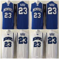 2020 Tijgers Derrick Rose College Basketball Jersey Derrick # 23 Rose University Stitched Jerseys Blue White Mens Cheap S-XXL