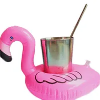 Flamingo Cup Holder Drink Float Water Leksaker Leveranser Party Dryckbåtar Telefon Stativhållare Poolleksaker