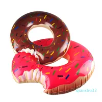 Wholesale- Swimming Float 90cm 120cm Floats Inflatable Donut Swim Ring Summer Gear Water Toy 2506007