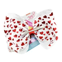 Jojo Siwa Bows Valentijnsdag meisjes bogen met metalen logo hartvorm haarspeld liefde jojo boog 8 inch grote boog voor dansen