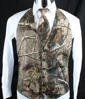 New Fashion Camo Groom Vest Formal Tuxedo Vest For Wedding Vintage Country Bohemian Camouflage Wedding Groomman Vest Suit