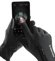 Модные перчатки с сенсорным экраном Зимние ветрозащитные водонепроницаемые теплые перчатки езда Спорт пять пальцев перчатки прямая поставка