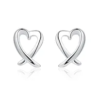 Banhado Sterling Silver Kelp Earring DJSE55 Tamanho 1.0 * 1.2cm; Brand New Mulheres 925 Prata Placa de Prata Brincos de Jóias