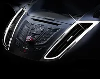 Aire acondicionado Frontal Outlet Cover Interior Trim Chrome ABS Accesorios para automóviles para Ford C-Max Cmax 2011 2013 2013 2014 2015 2Gen
