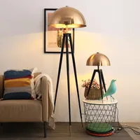 Postmoderne Designer Stehlampe Metall Galvanik Pilzkopf Home Decco Stehlampen für Wohnzimmer Schlafzimmer Nachttischlampe 90-265V
