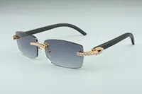 2020 heißen Verkauf Mode High-End-schwarze Naturholzstäbchen Diamanten Sonnenbrille A-3.524.012-b für unisex, Größe: 56-18-135mm