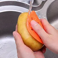 Grönsaksrengöring borste söt form slumpmässig färg silikon frukt lätt rengöring pensel potatis morot ingefära rengöring