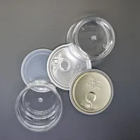 OEM 3.5G Clear Pet Jar Can For Flower Dry Herb Ring Pull Aluminium Deksel Voedsel Ruck Proof Airtight Concentrate Plastic Container