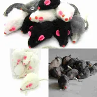 Gerçek tavşan kürk fare kedi oyuncaklar için fare ses yüksek kaliteli 1 adet karışımı renk
