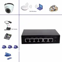 Freeshipping professionelle Überwachung Nutzungs POE-Switch 4 + 2 Ports Ethernet Standard PoE-Switch für IP-Kamera CF1006VP-E US / EU / AU / UK