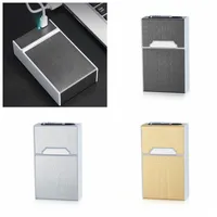 Newest Nice Colorful USB Lighter Cigarette Cases Shell Casing Storage Box Aluminum Plastic Exclusive Design Portable Magnet Switch Hot Cake