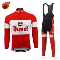 Duvel Beer Winter 2022 Team Cycling Jersey Jersey 19D Gel Pad Bike Pantalones Ropa Ciclismo Hombres Thermal Fleece Bicycle Maillot Culotte Ropa