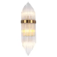 Delin Gold Wall Sconce Lighting Paralume in vetro paralume a parete Gold LED Wall Lamp con lampadine a LED E14