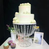 Новый дизайн Романтический стол торт стенд Роскошные акриловые цветок стойку Свадебные Centerpieces Для дома украшения партии