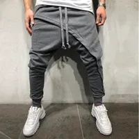 pantalones de jogging de hip hop Pantalones de jogging de diseñador Con pantalones de jogging en capas pantalones casuales delgados con cordones masculinos