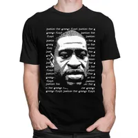 Sprawiedliwość dla George Floyd T -Shirt Mężczyźni Czarne życie Maszę, że mogę oddychać tee topy o -neck krótki rękaw miejski tshirt ubrania
