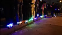 자전거 자전거 유용한 야외 도구 LED 발광 어린이 장난감 000을 실행하기위한 LED 밝은 플래시 라이트 경고 주도 구두 클립 라이트 야간 안전