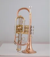 Bach bb tune corneta fósfalo cobre banhado a trombeta internacional instrumento musical com bocal de luvas de caso de transporte