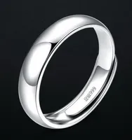 Män Ring 999 Sterling Silver Ringar Jewerly Simple Opening Yta Silver Ring 4.8g Tjockad Solid Inner Arc Ytan Exquisite Gift Hotsell