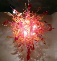 Lamps Modern Art Chandeliers Light Flower Lighting Handmade Blown Murano Style Glass Hanging LED Chandelier for Living Room Hotel Villa Decor